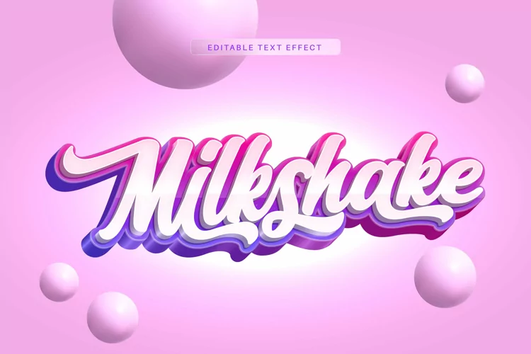 Editable Text Effect for Illustrator. Vector Graphic styles