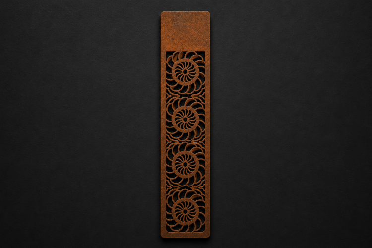 Intricate Spiral Mandala Laser Cut Wooden Bookmark for Book