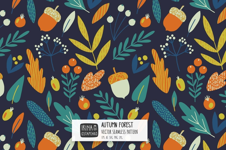 Autumn Forest Botanicals Pattern