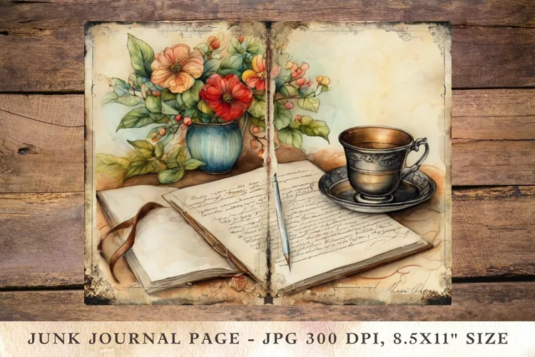 Printable Junk Journal Pages tea 14