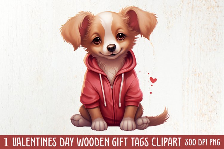Cute Valentine Dog Clipart, Valentines Day Dog Clipart