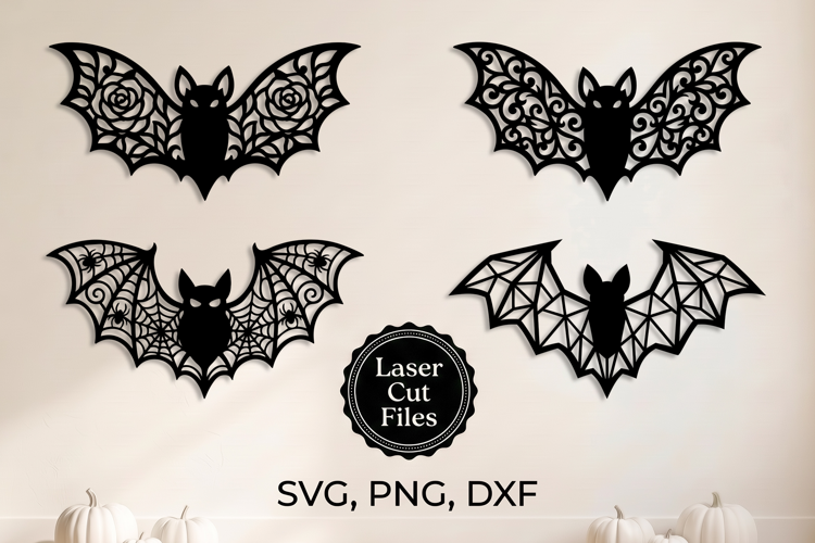 Halloween Bat SVG, Laser Cut Files for Spooky Decor