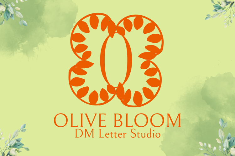 Olive Bloom Monogram - Botanical Serif Monogram Font