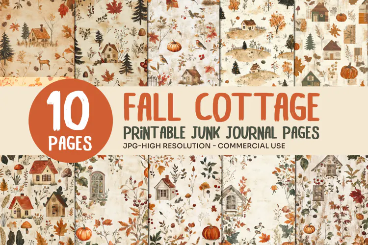 Autumn Nature Junk Journal Pages