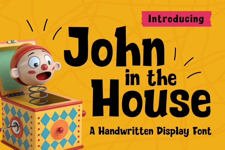 John in the House | A Handwritten Display Font