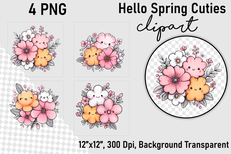 Hello spring cuties clipart