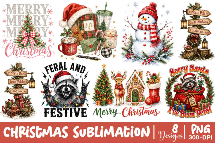 Trending Christmas PNG, Christmas Sublimation Design, Santa