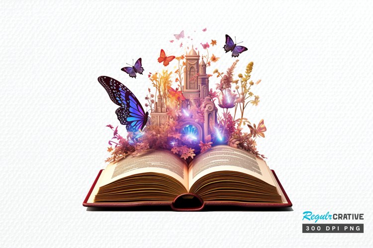 Magical Books Sublimation PNG Clipart example image 1
