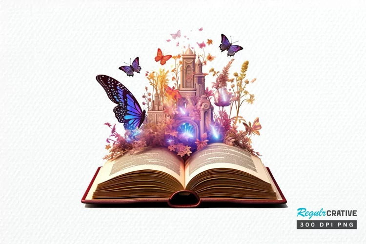 Magical Books Sublimation PNG Clipart