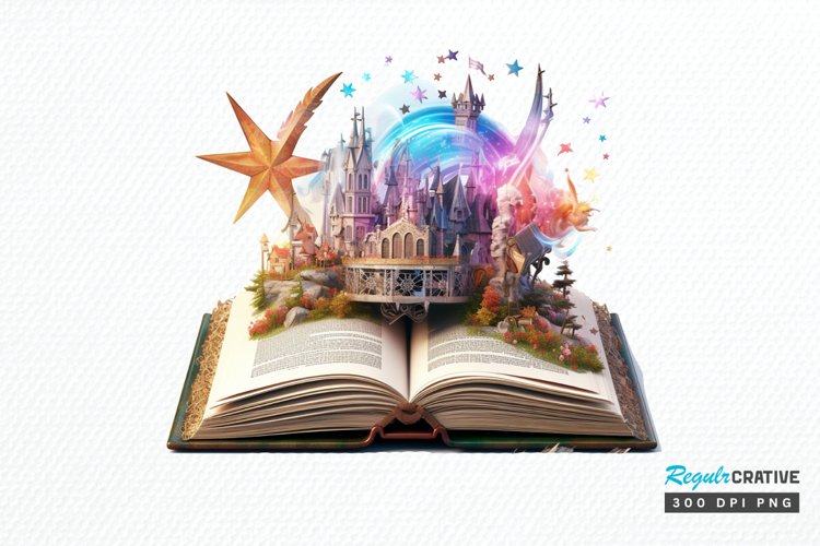 Magical Books Sublimation PNG Clipart example image 1