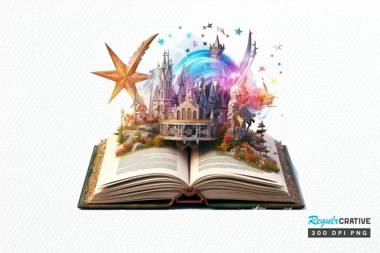 Magical Books Sublimation PNG Clipart