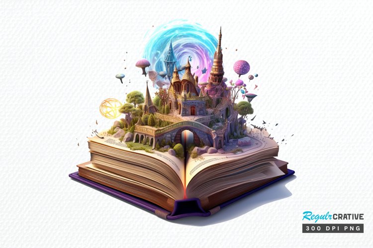 Magical Books Sublimation PNG Clipart example image 1