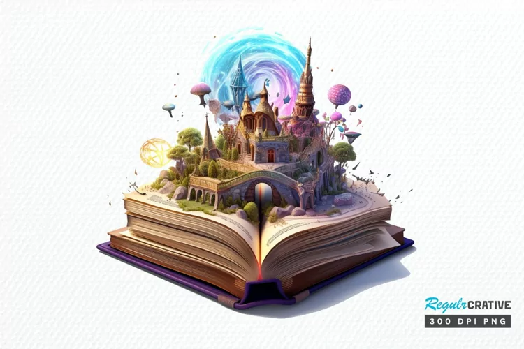 Magical Books Sublimation PNG Clipart
