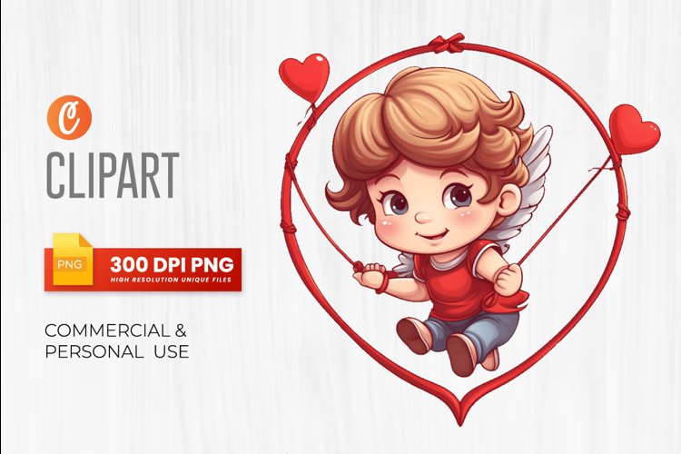 Watercolor Red Cupid clipart PNG (3183594)