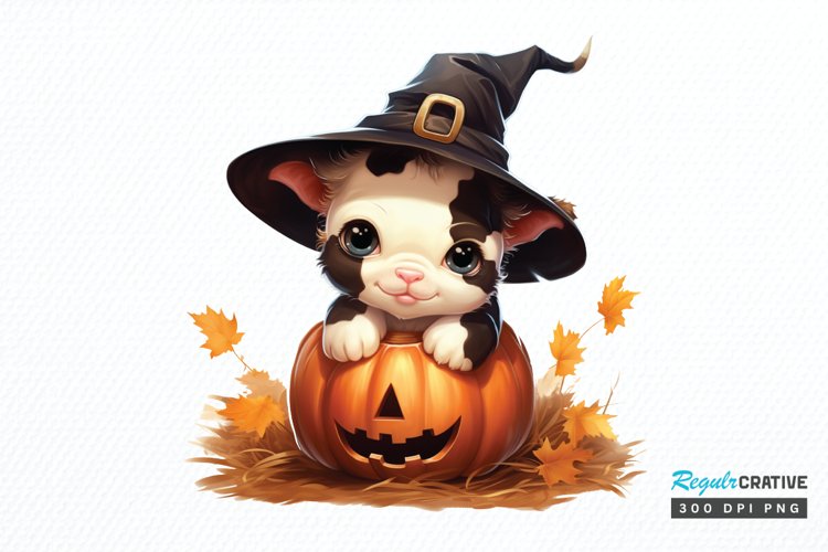Baby Cow For Halloween Sublimation PNG Clipart