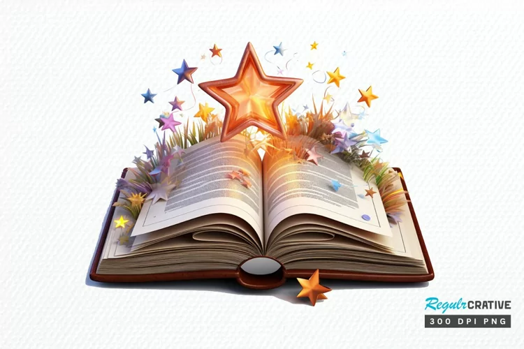 Magical Books Sublimation PNG Clipart