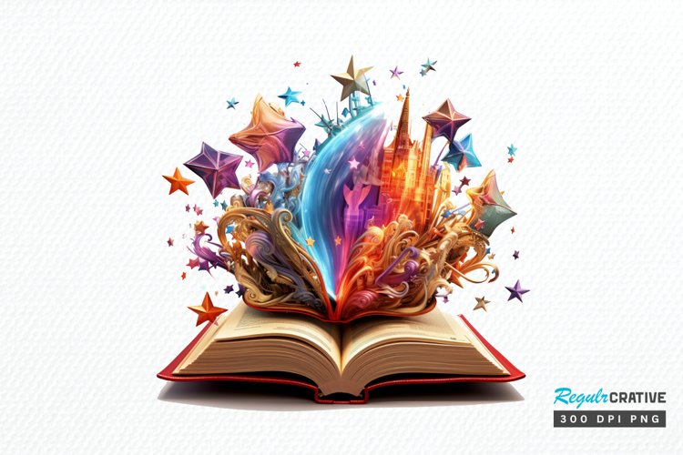 Magical Books Sublimation PNG Clipart