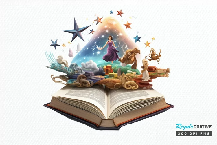 Magical Books Sublimation PNG Clipart