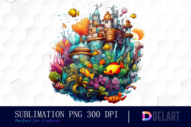 Watercolor Dreamy Underwater Fantasy Clipart