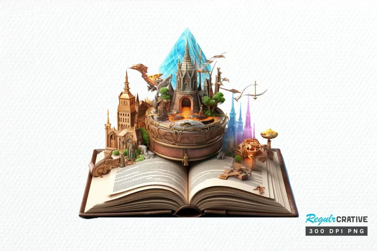 Magical Books Sublimation PNG Clipart
