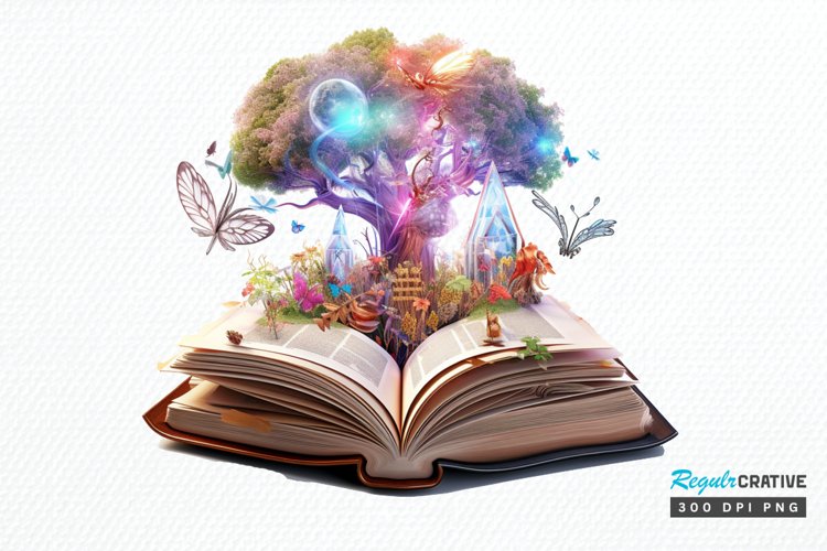 Magical Books Sublimation PNG Clipart example image 1