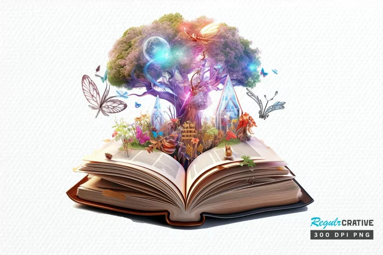 Magical Books Sublimation PNG Clipart