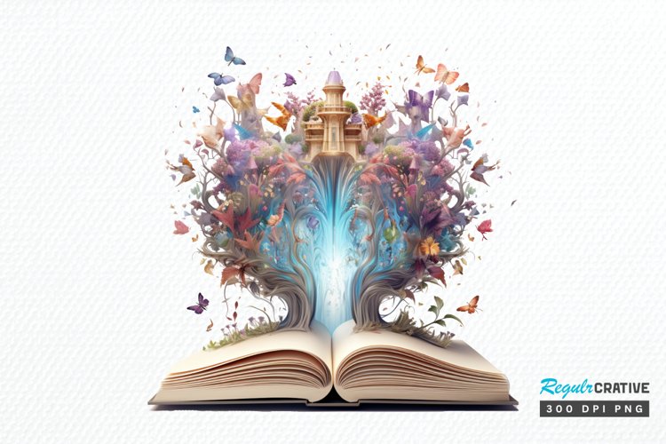 Magical Books Sublimation PNG Clipart example image 1