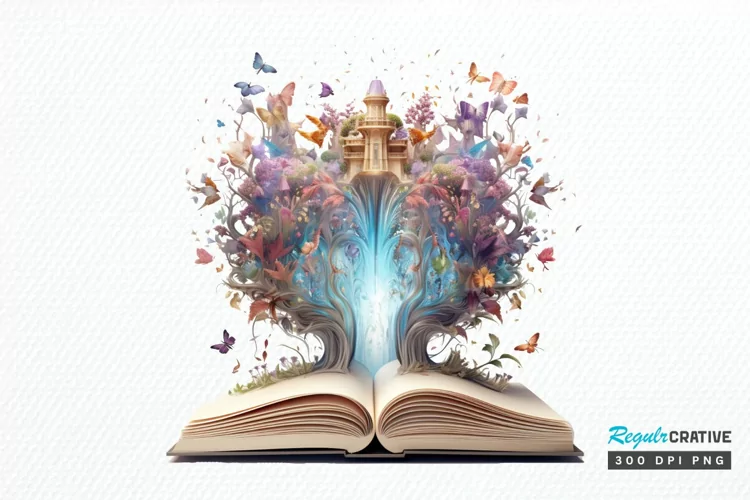 Magical Books Sublimation PNG Clipart
