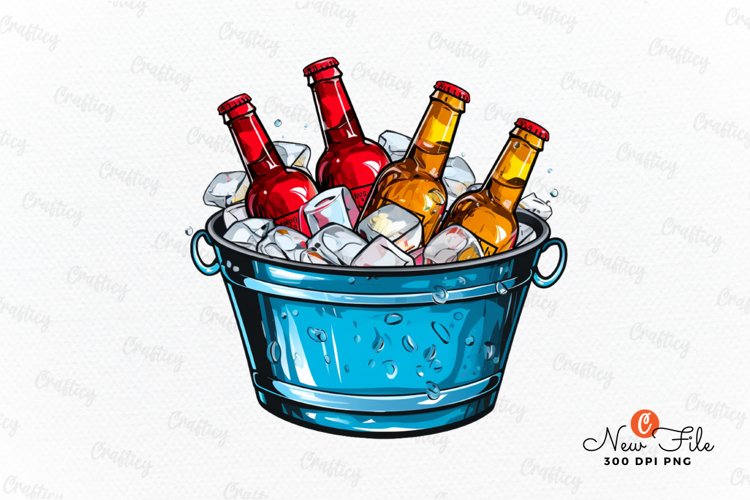 Bucket of Beer Sublimation Clipart PNG (3096980)