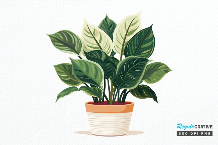 Houseplants Pot Sublimation PNG Clipart