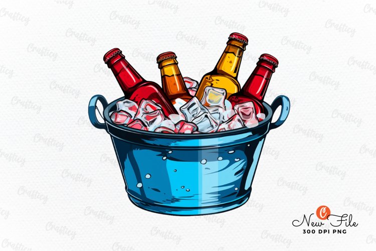 Bucket of Beer Sublimation Clipart PNG (3096974)