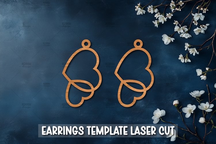 Heart Earrings Svg Image 8