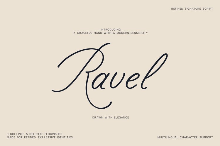 Ravel Elegant Signature Script Font example image 1