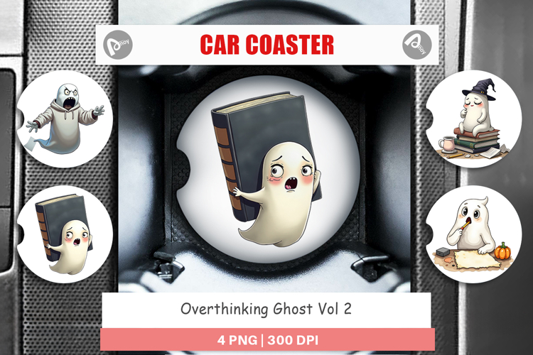 Car Coaster Overthinking Ghost