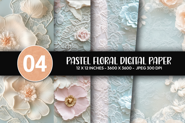 Pastel Floral Digital Paper