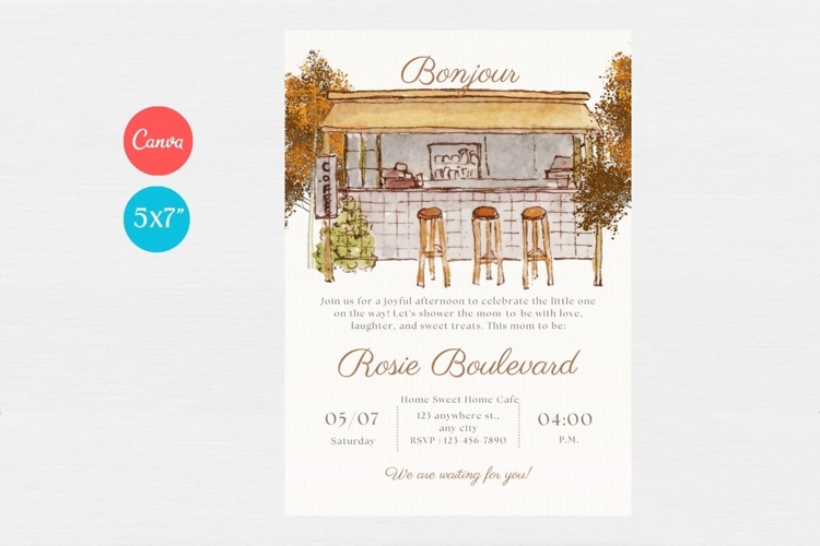 Baby Shower Invitation Template 101 example image 1