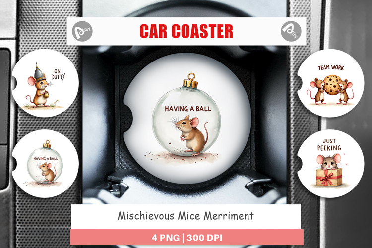 Mice Merriment Car Coaster