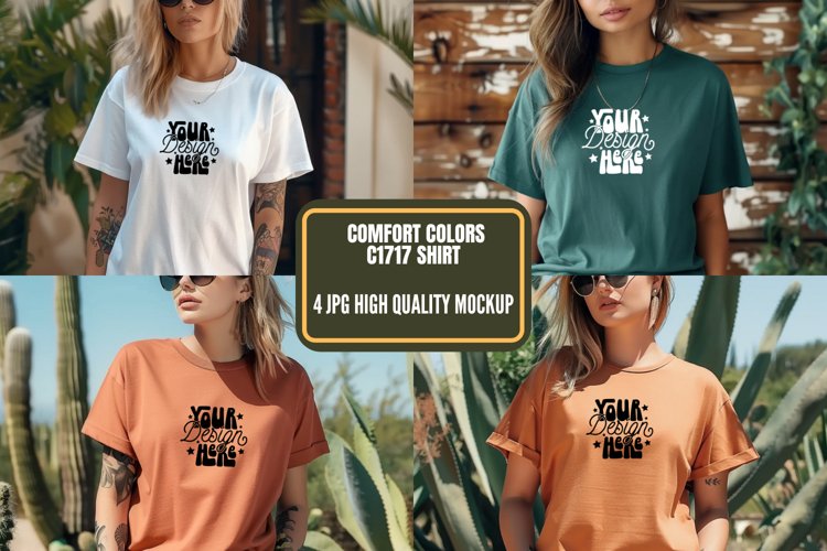 Comfort Colors 1717 Mockups, Comfort Color Mockup example image 1