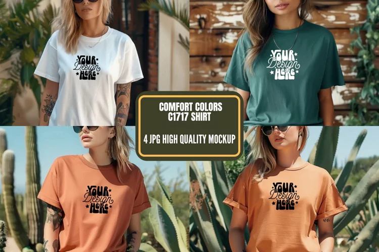 Comfort Colors 1717 Mockups, Comfort Color Mockup