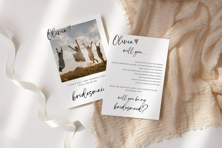 Bridesmaid Proposal Card Template (3166491)