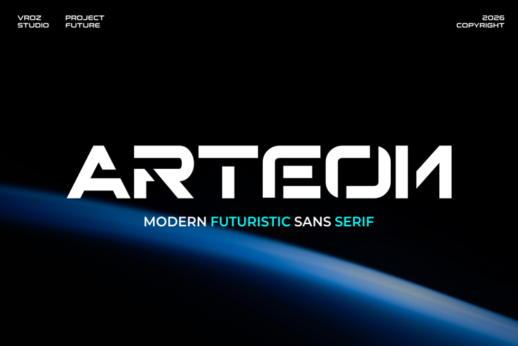 Arteon Modern Futuristic font