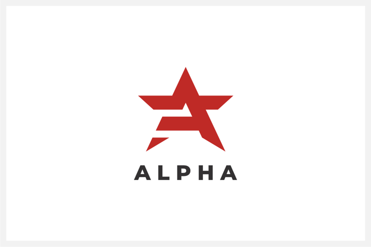 Alpha Letter A Logo Design Vector