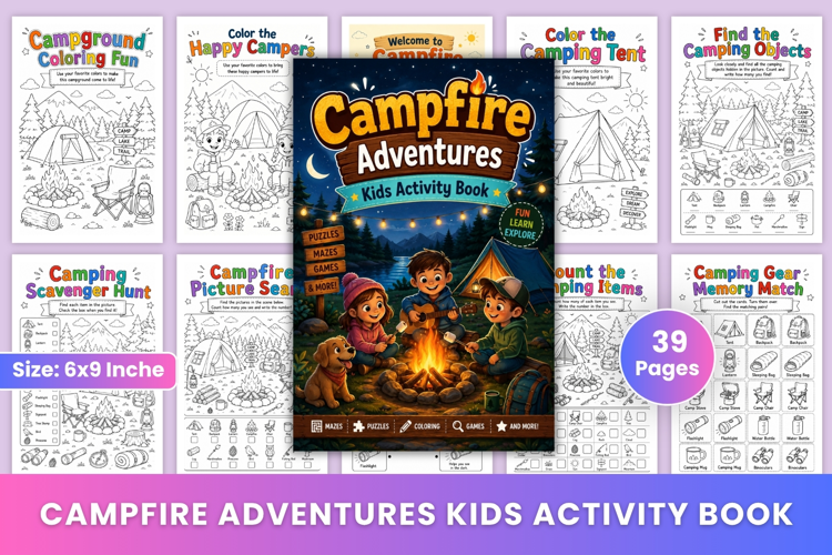 Campfire Adventures Kids Activity Book