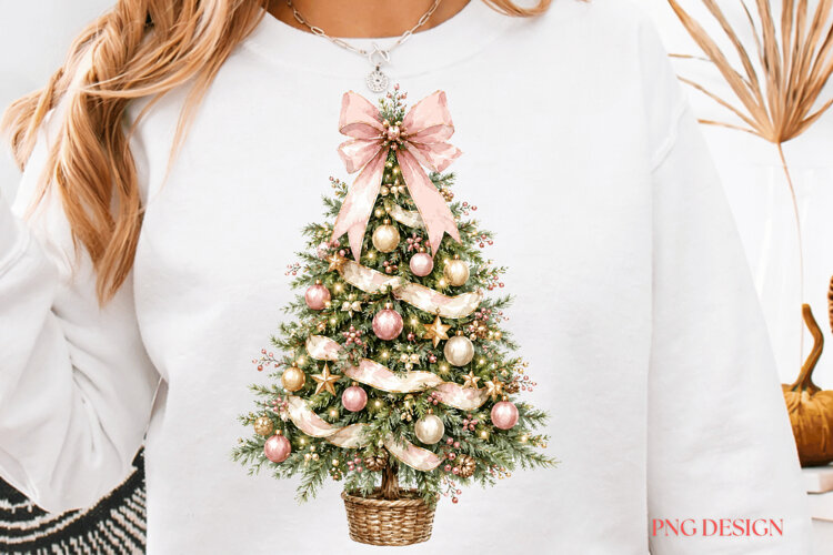 Preppy Christmas Tree PNG Messy Hand drawn Hot Red doodle example image 1