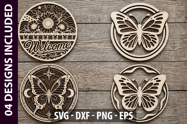 Welcome Door Hanger Cut File for Cricut & Laser