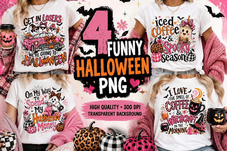 Funny Halloween PNG, Preppy Ghost Coffee Sublimation