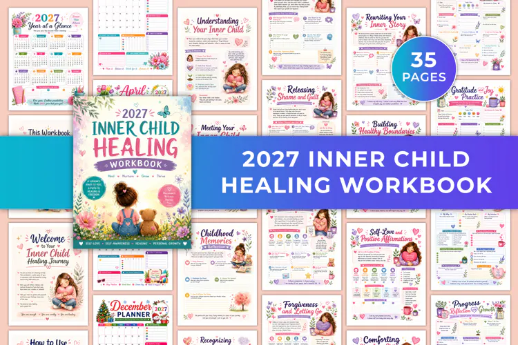 2027 Inner Child Healing Workbook Kdp interiors