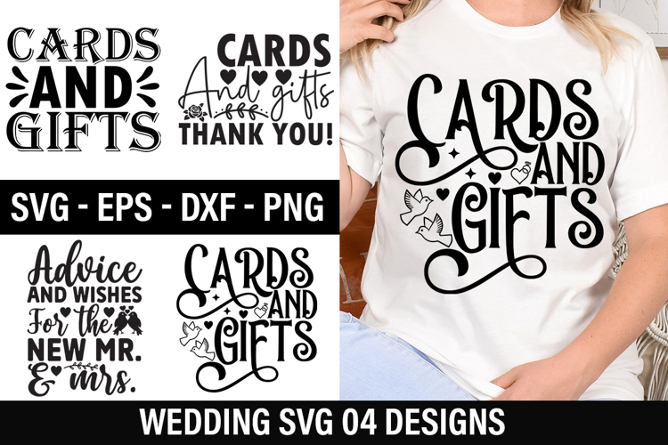 Wedding SVG Design - Cards and gifts thank you