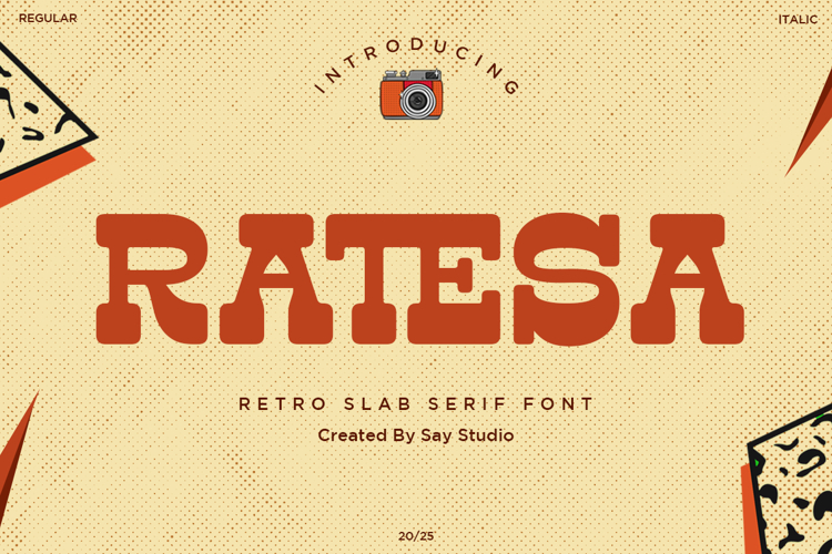 Ratesa - Bold Vintage Slab Serif Font