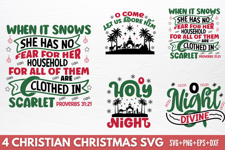 Christian Christmas Svg